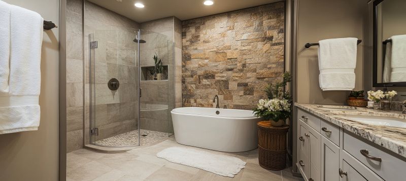 Elegant Bathroom with Natural Stone